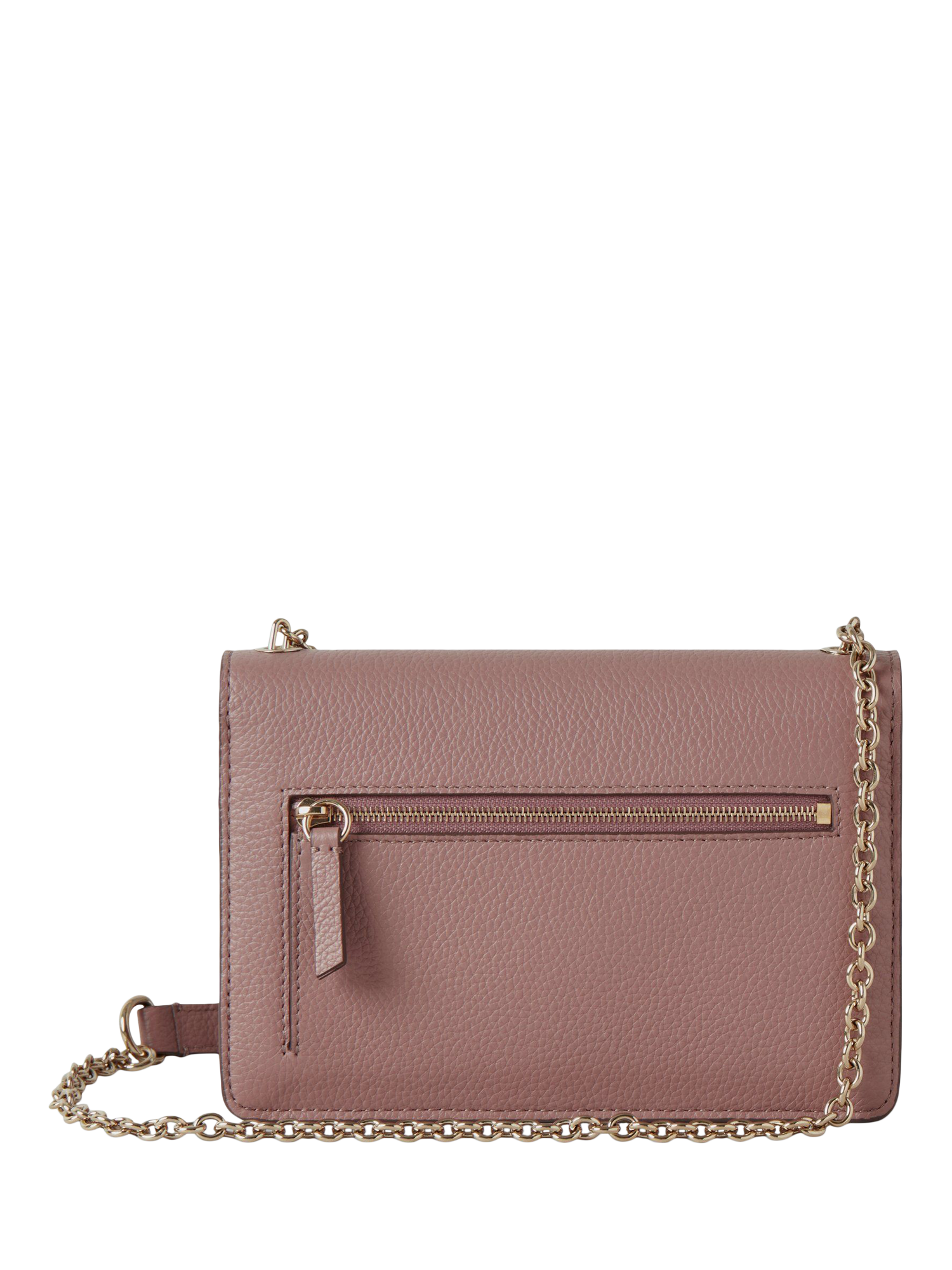Product image 3 of 6, which shows Mulberry Small Darley Small Classic Grain Leather Clutch Bag, Autunm Rose
