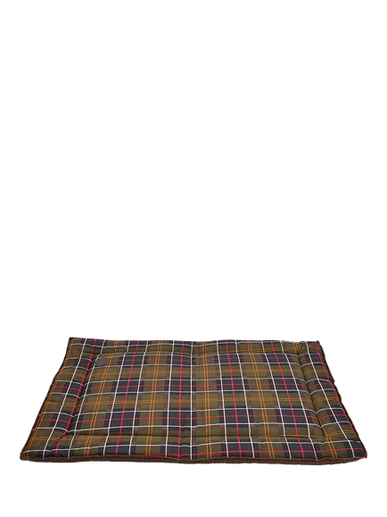 Barbour Tartan & Fleece Cage Dog Mat, Multi, Multi