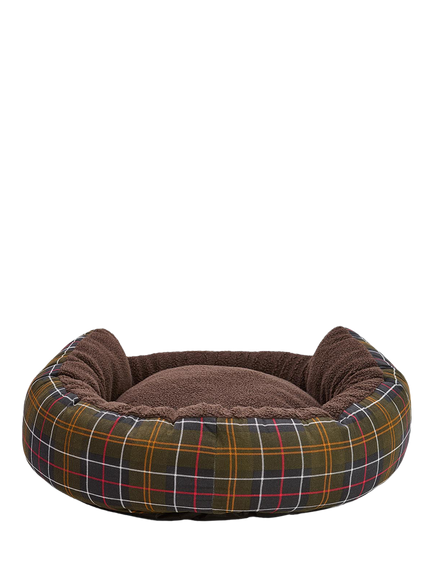 Barbour Tartan Trim Snuggle Dog Bed, Multi, 30" - view 2, Multi