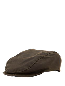 Barbour Dog Waxed Flat Cap, Green Olive, Green Olive