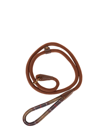 Barbour Tartan Grip Slip Dog Lead, Brown, Brown