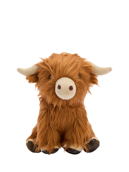 Barbour Highland Cow Dog Toy, Brown, Brown