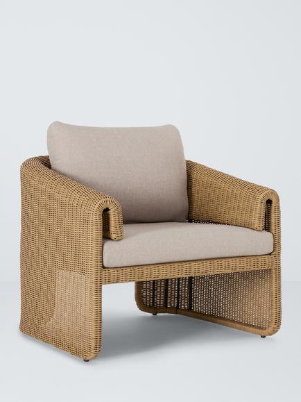 John Lewis Cove Woven Garden Armchair, Natural, Natural