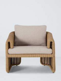 John Lewis Cove Woven Garden Armchair, Natural - view 2, Natural