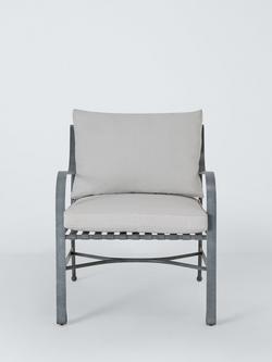 John Lewis Ribbon Metal Garden Lounge Chair, Grey - view 2, Grey