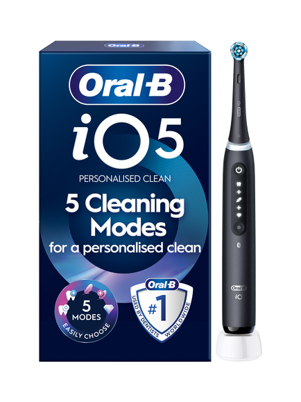 Oral-B iO5 Series Electric Toothbrush, Matt Black, Matt Black