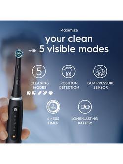 Oral-B iO5 Series Electric Toothbrush, Matt Black - view 2, Matt Black