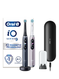 Oral-B iO9 Electric Toothbrushes, Set of 2, Black & Rose Quartz