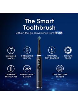 Oral-B iO9 Electric Toothbrushes, Set of 2, Black & Rose Quartz - view 2, Black & Rose Quartz