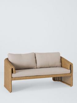 John Lewis Cove Woven 2-Seater Garden Sofa, Natural, Natural