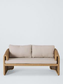 John Lewis Cove Woven 2-Seater Garden Sofa, Natural - view 2, Natural