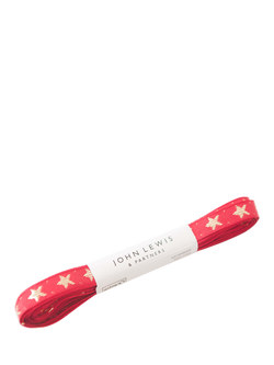 John Lewis Galaxy Woven Ribbon, W15mm x L5m, Red