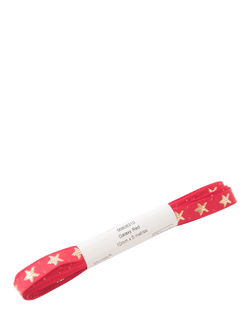 John Lewis Galaxy Woven Ribbon, W15mm x L5m - view 2, Red