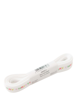 John Lewis Merry & Bright Taffeta Ribbon, W15mm x L5m, Multi - view 2, White Col 1)