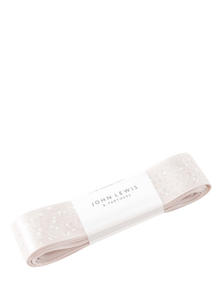John Lewis Sparkler DS Ribbon, W25mm x L5m, Silver