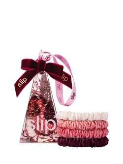 Slip® Pure Silk Assorted Scrunchie Ornament, Candy, Candy Cane