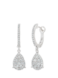 Mogul 18ct White Gold Diamond Drop Earrings