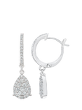 Mogul 18ct White Gold Diamond Drop Earrings