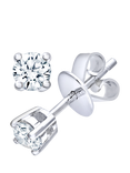 Mogul 18ct White Gold Solitaire Diamond Stud Earrings