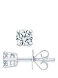 Mogul 18ct White Gold Solitaire Diamond Stud Earrings