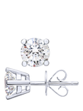 Mogul 18ct White Gold Solitaire Diamond Stud Earrings
