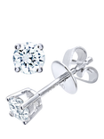 Mogul 18ct White Gold Solitaire Diamond Stud Earrings