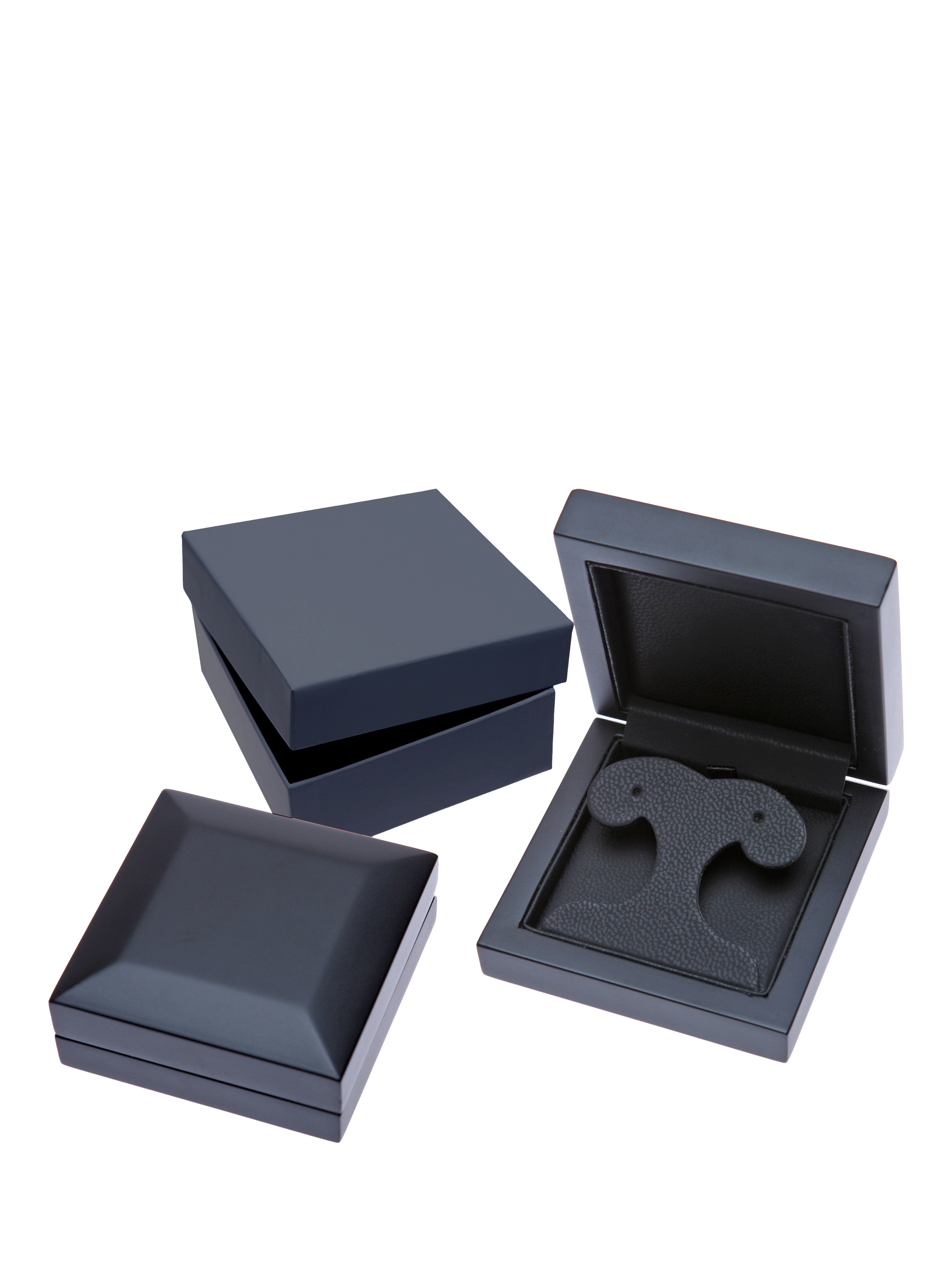 Product image 4 of 4, which shows Mogul 18ct White Gold Princess Cut Diamond Solitaire Stud Earrings. 0.33ct