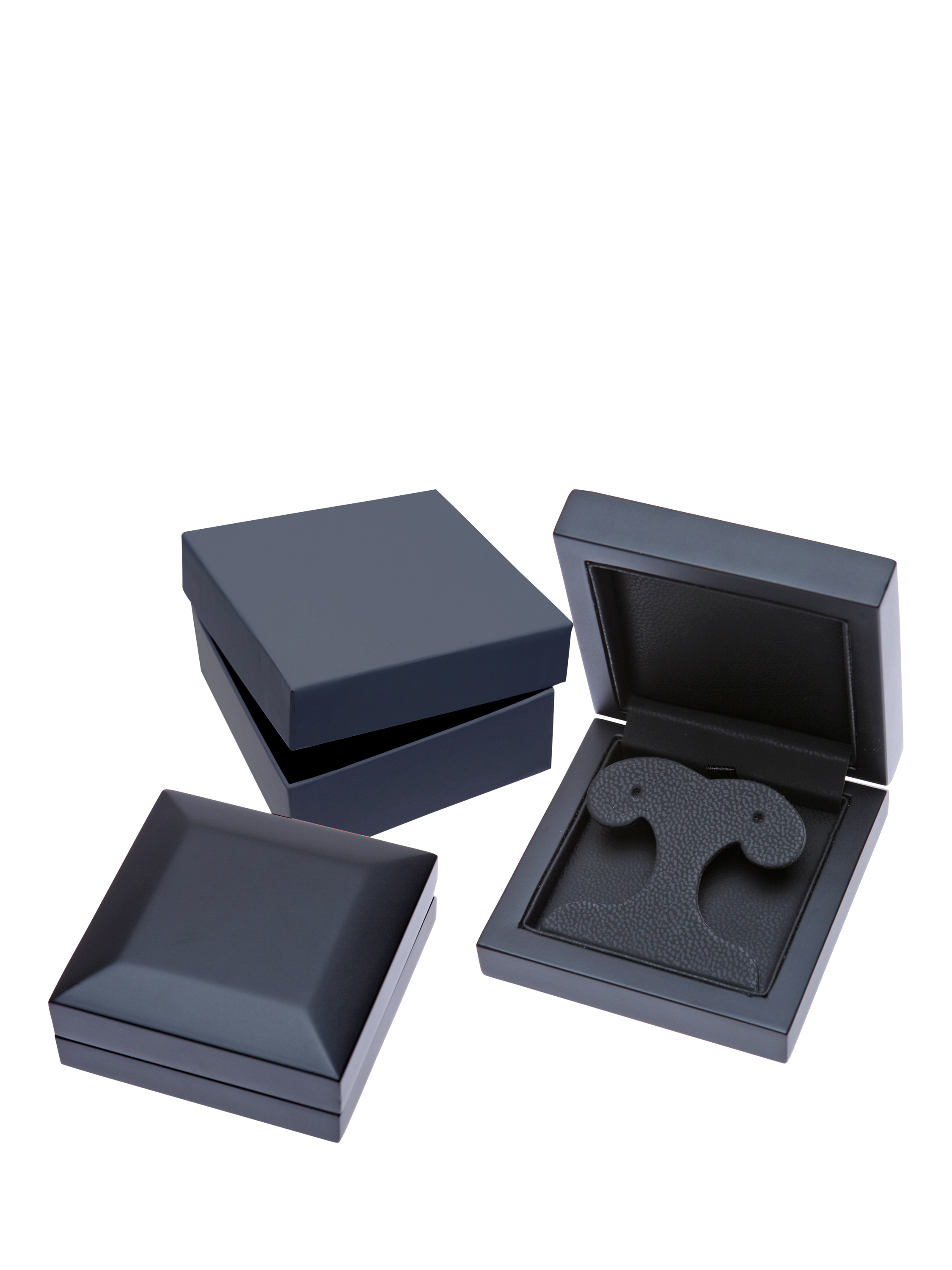Product image 4 of 4, which shows Mogul 18ct White Gold Princess Diamond Stud Earrings