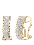 Mogul 18ct Yellow Gold Pavé Diamond Hoop Earrings