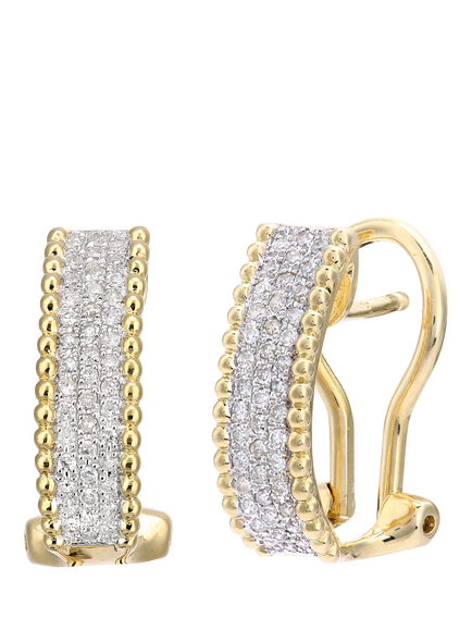 Mogul 18ct Yellow Gold Pavé Diamond Hoop Earrings, Gold