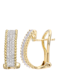 Mogul 18ct Yellow Gold Pavé Diamond Hoop Earrings