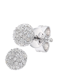Mogul 9ct White Gold Cluster Diamond Stud Earrings