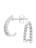 Mogul 9ct White Gold Diamond Huggie Earrings