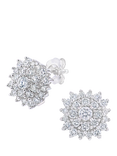 Mogul 9ct White Gold Diamond Cluster Stud Earrings