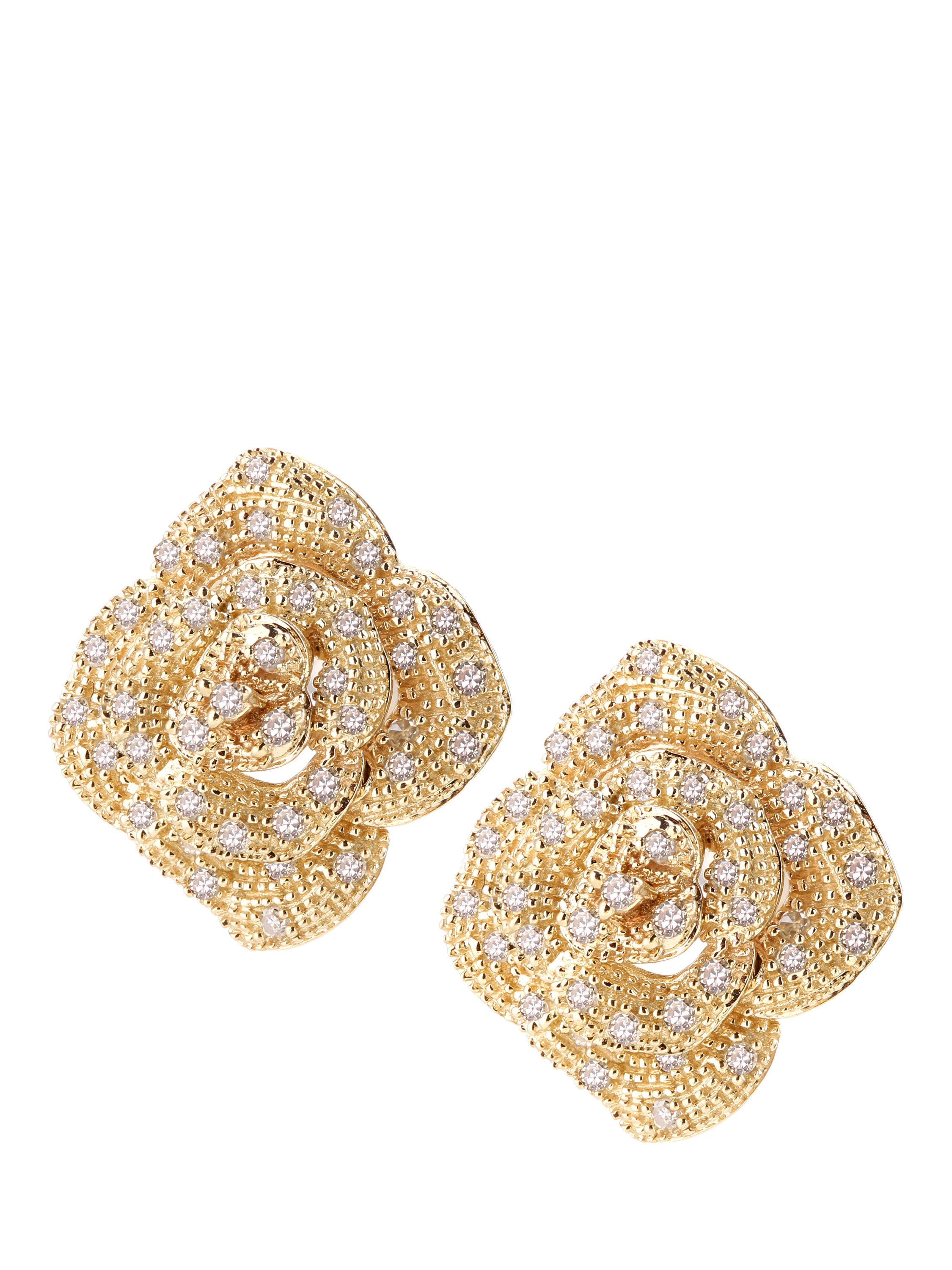 Product image 1 of 4, which shows Mogul 9ct Yellow Gold Flower Stud Earrings