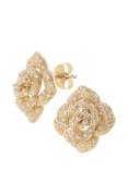 Mogul 9ct Yellow Gold Flower Stud Earrings