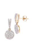 Mogul 9ct Yellow Gold Diamond Drop Earrings