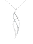 Mogul 9ct White Gold Diamond Twist Pendant
