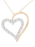Mogul 9ct Yellow Gold Diamond Heart Pendant