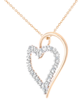 Mogul 9ct Yellow Gold Diamond Heart Pendant