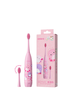 Ordo Squishmallows Auggie Sonic Kids Battery Toothbrush, Pink, Pink