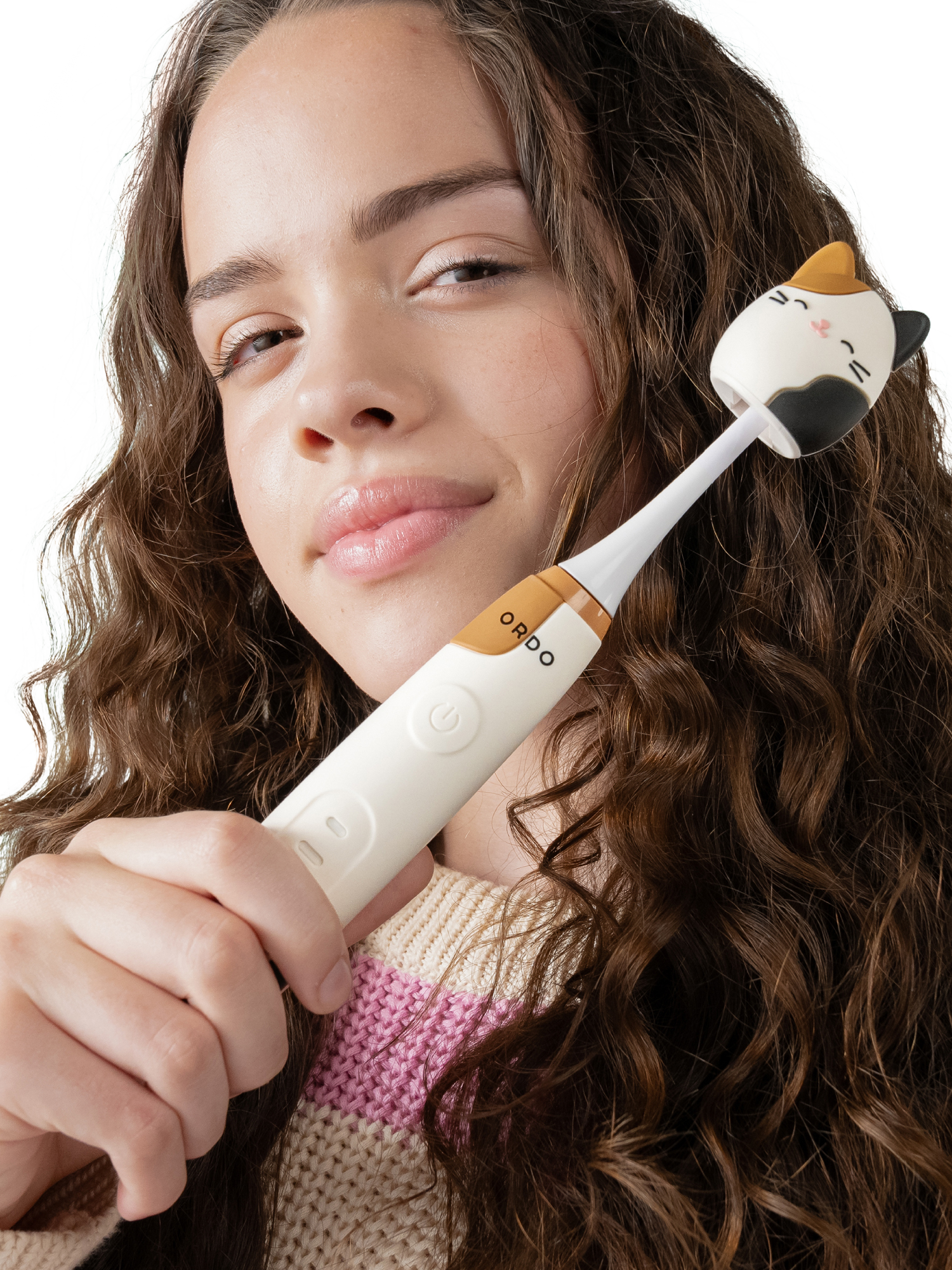 Product image 2 of 8, which shows Ordo Squishmallows Cam Sonic Kids Toothbrush, White Multi