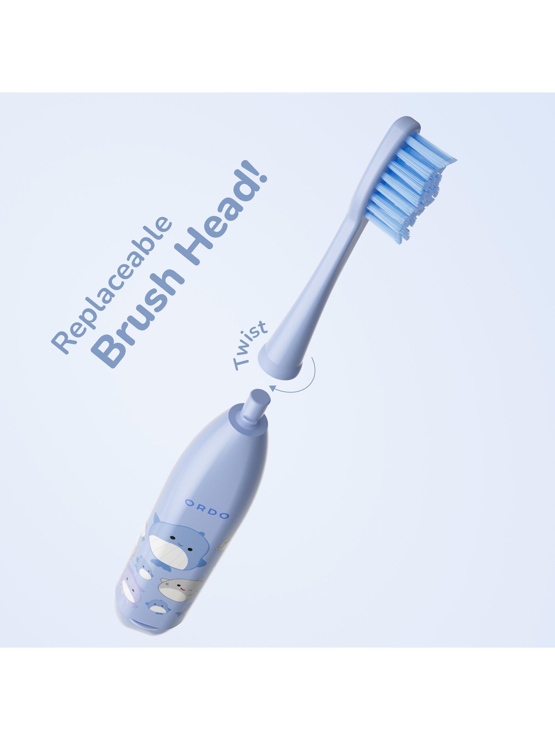 Product image 6 of 6, which shows Ordo Squishmallows Samir Sonic Kids Battery Toothbrush, Blue