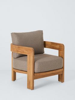 John Lewis Terra Teak Wood Garden Lounge Chair, Teak