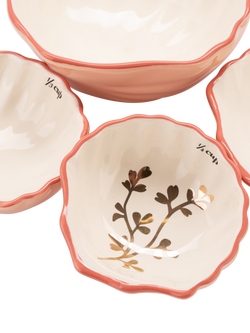 Yvonne Ellen Shell Stoneware Measuring Cups, Set of 4, Pink - view 2, Multi