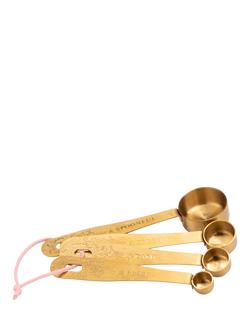 Yvonne Ellen Stainless Steel Measuring Spoons, Set of 4, Gold, Multi