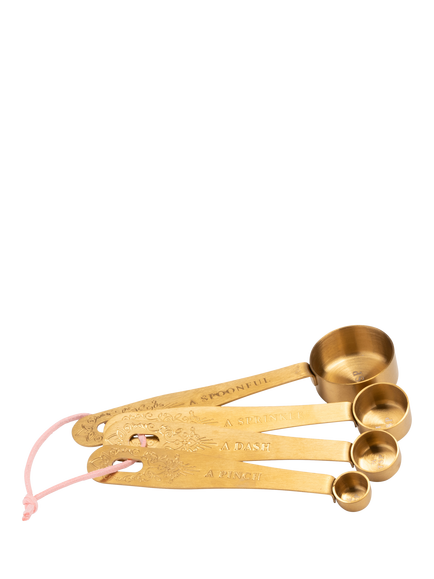 Yvonne Ellen Stainless Steel Measuring Spoons, Set of 4, Gold, Multi