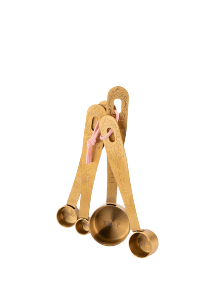 Yvonne Ellen Stainless Steel Measuring Spoons, Set of 4, Gold - view 2, Multi