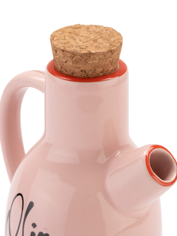 Yvonne Ellen Striped Stoneware Olive Oil Pourer, Pink - view 2, Multi