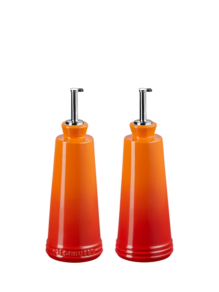 Le Creuset Stoneware Oil & Vinegar Bottles, Set of 2, 330ml, Volcanic